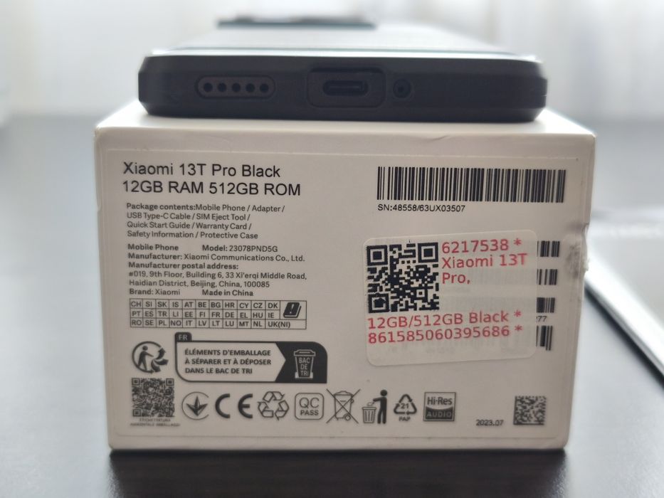 Xiaomi 13T Pro Black 512GB 12GB RAM cu Husa Neagra si Folie Sticla Noi