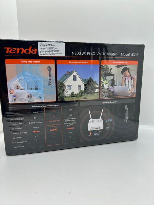 Router wireless Tenda 4G06, 4G VoLTE -D-