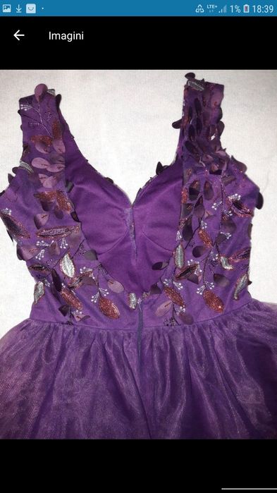 Rochie de majorat/ocazie/nunta/banchet mov, mar M