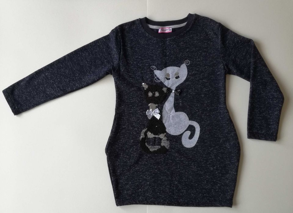 Детска рокля с дълъг ръкав - размер 128 - 134 см.