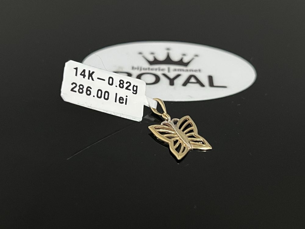 Bijuteria Royal CB : Pandant fluture aur 14k 0,82 grame