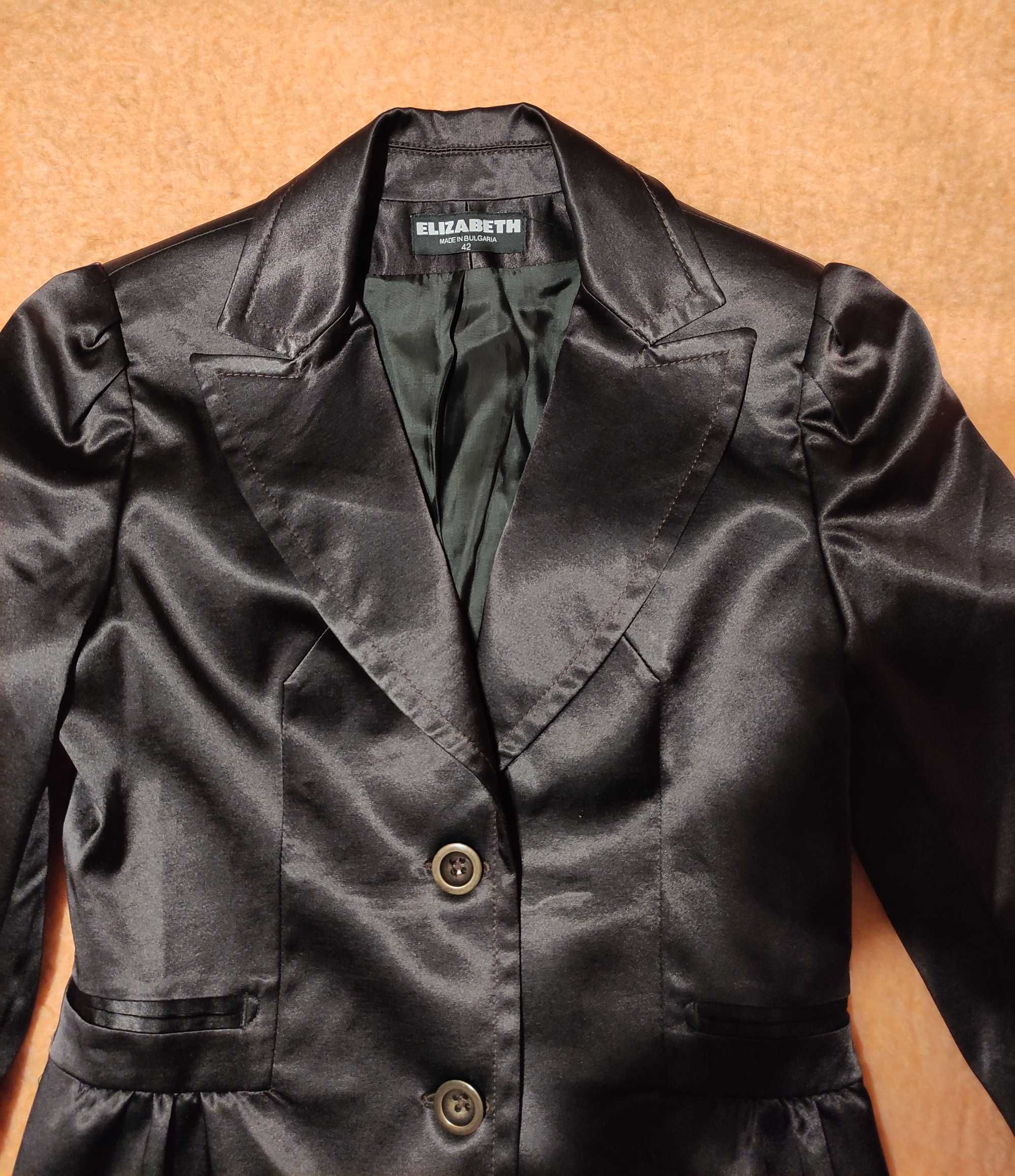 Дамско сако / черен топ H&M / пола Sinsay от изкуствена кожа