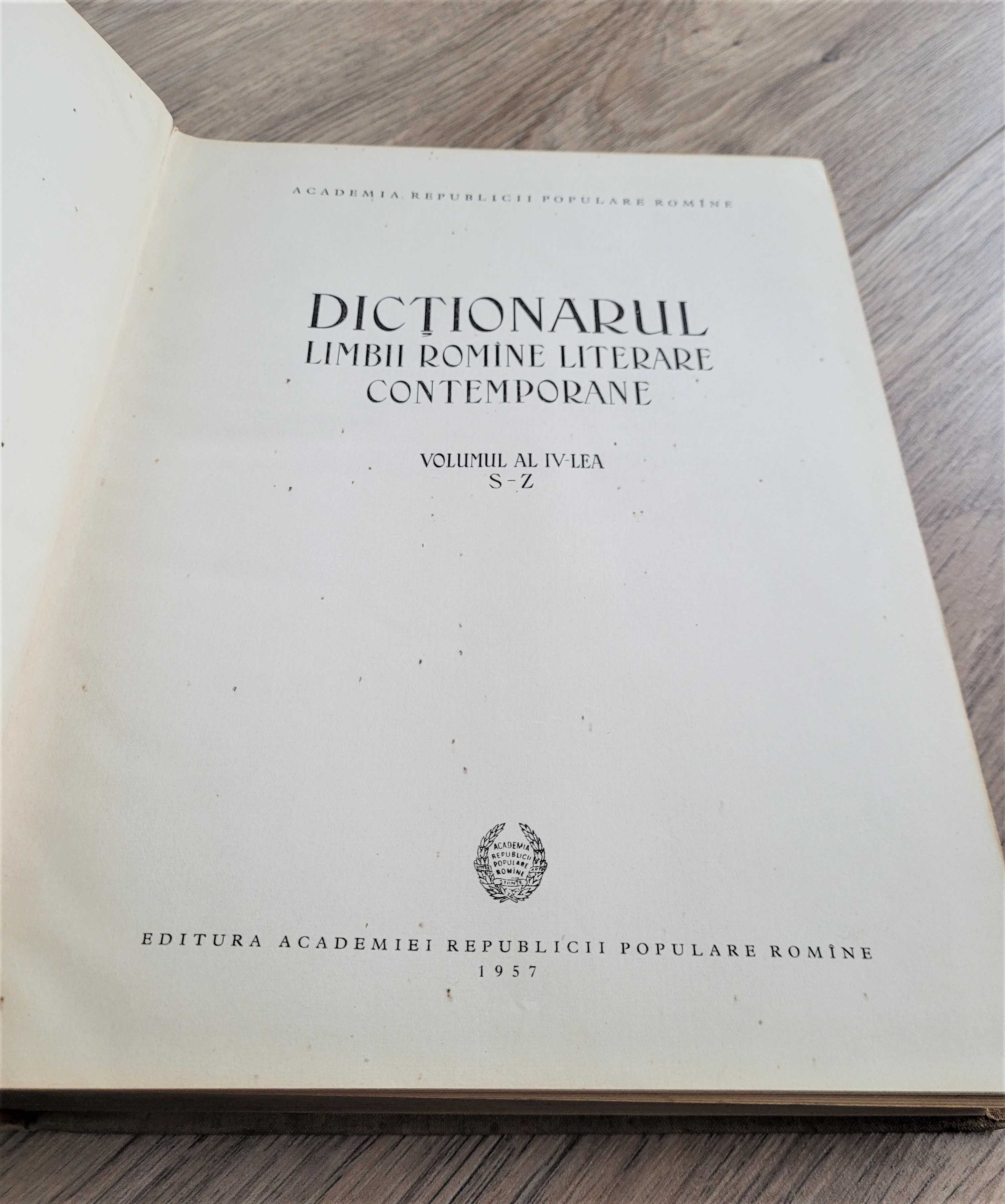 Dicționarul limbii romîne literare contemporane Ed Academiei 1955-1957