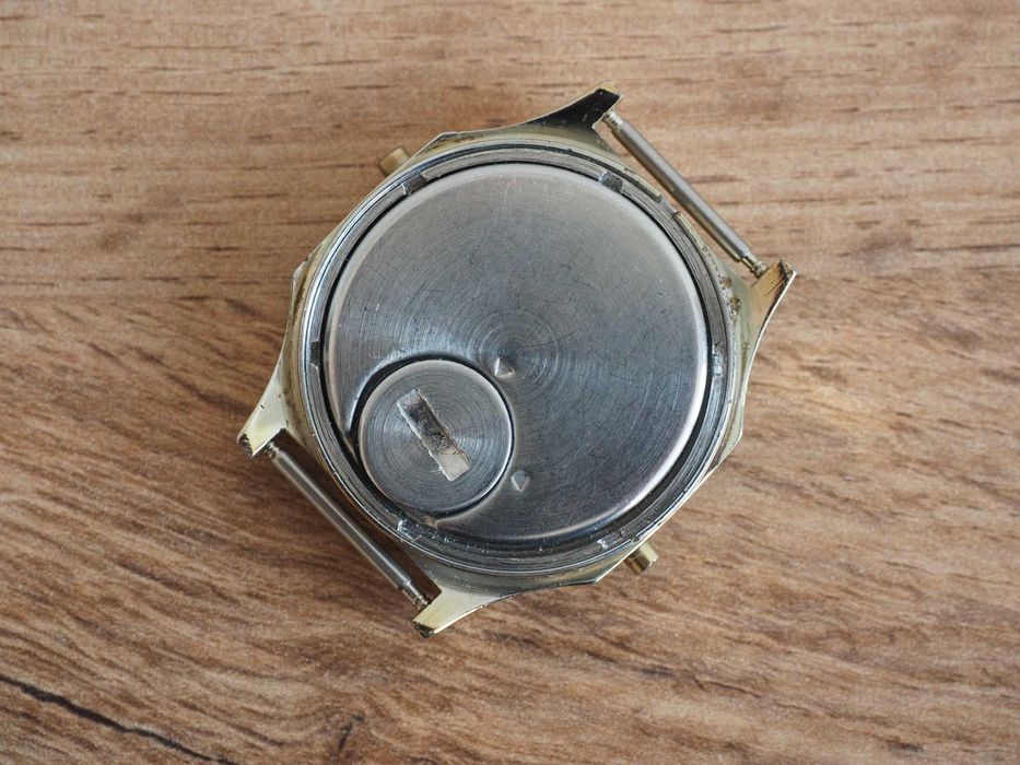 Ceas de mână sovietic Elektronika 5, funcțional, auriu, URSS