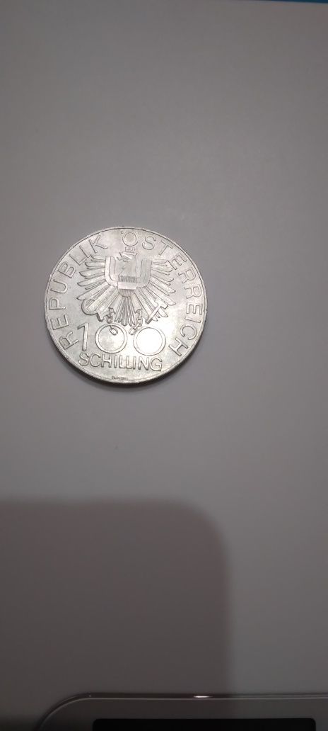 Vand moneda argint 100 schilling