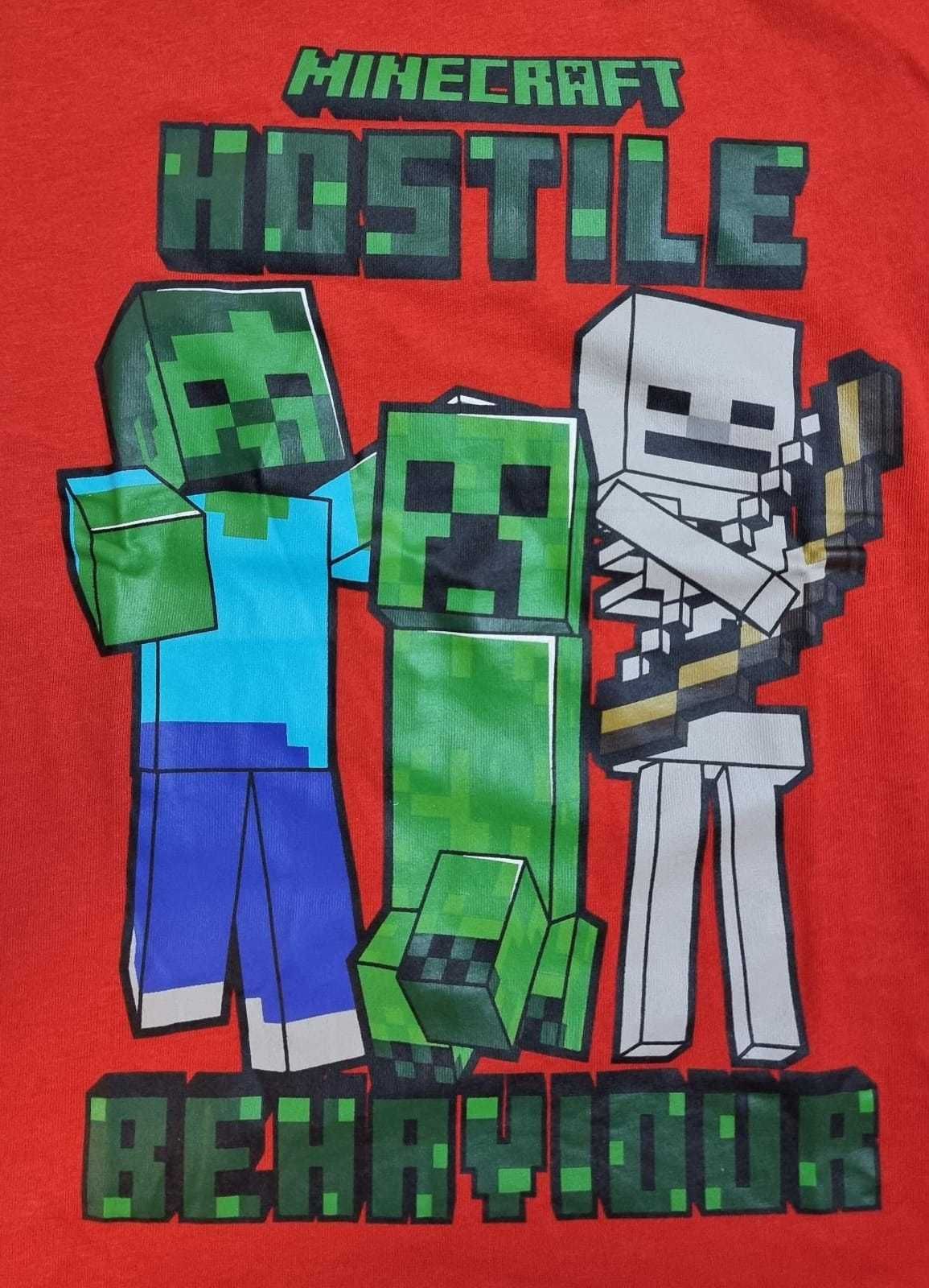 Tricou Minecraft ORIGINAL Hostile Behaviour 5-12 ani + Bratara CADOU !