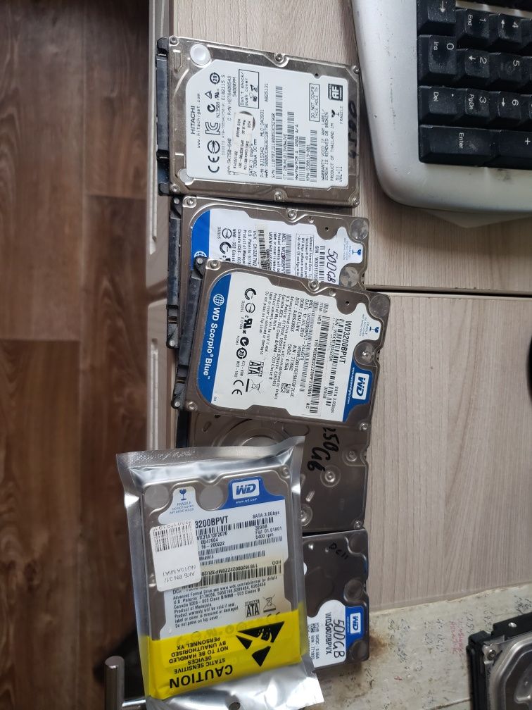 Винчестеры HDD на ноутбук 320Gb, 500Gb, 640Gb