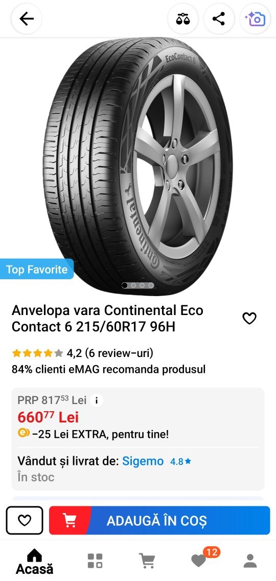 Anvelope Continental de vara 215 /60/17
