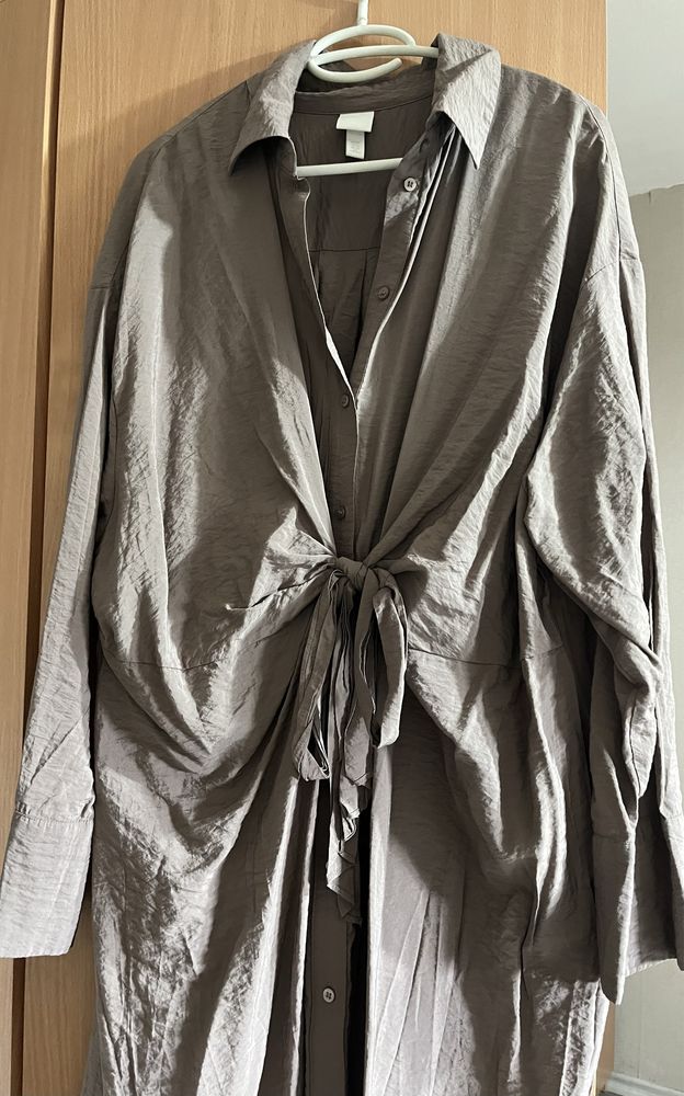 Рокля тип риза със завръзване H&M XL