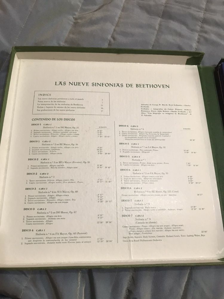 Colectie beethoven viniluri simfonia 9 de colectie 1962 discuri