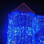 Perdea Lumini de exterior,3m x 10m, 3200 Led Albastru interconectabila