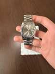 Seiko Mod Datejust Silver Encrusted Diamonds Dial