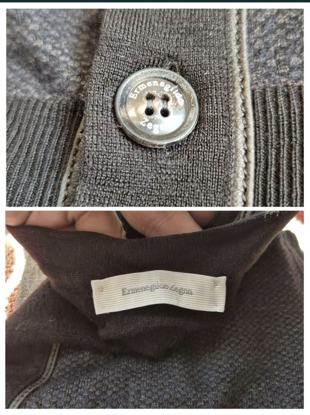 Pulover Cardigan gros de lux, Ermenegildo Zegna, Barbati, Lână- 48 / S