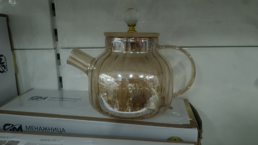 Заварочный Чайник из жаропрочного стекла 1 литр