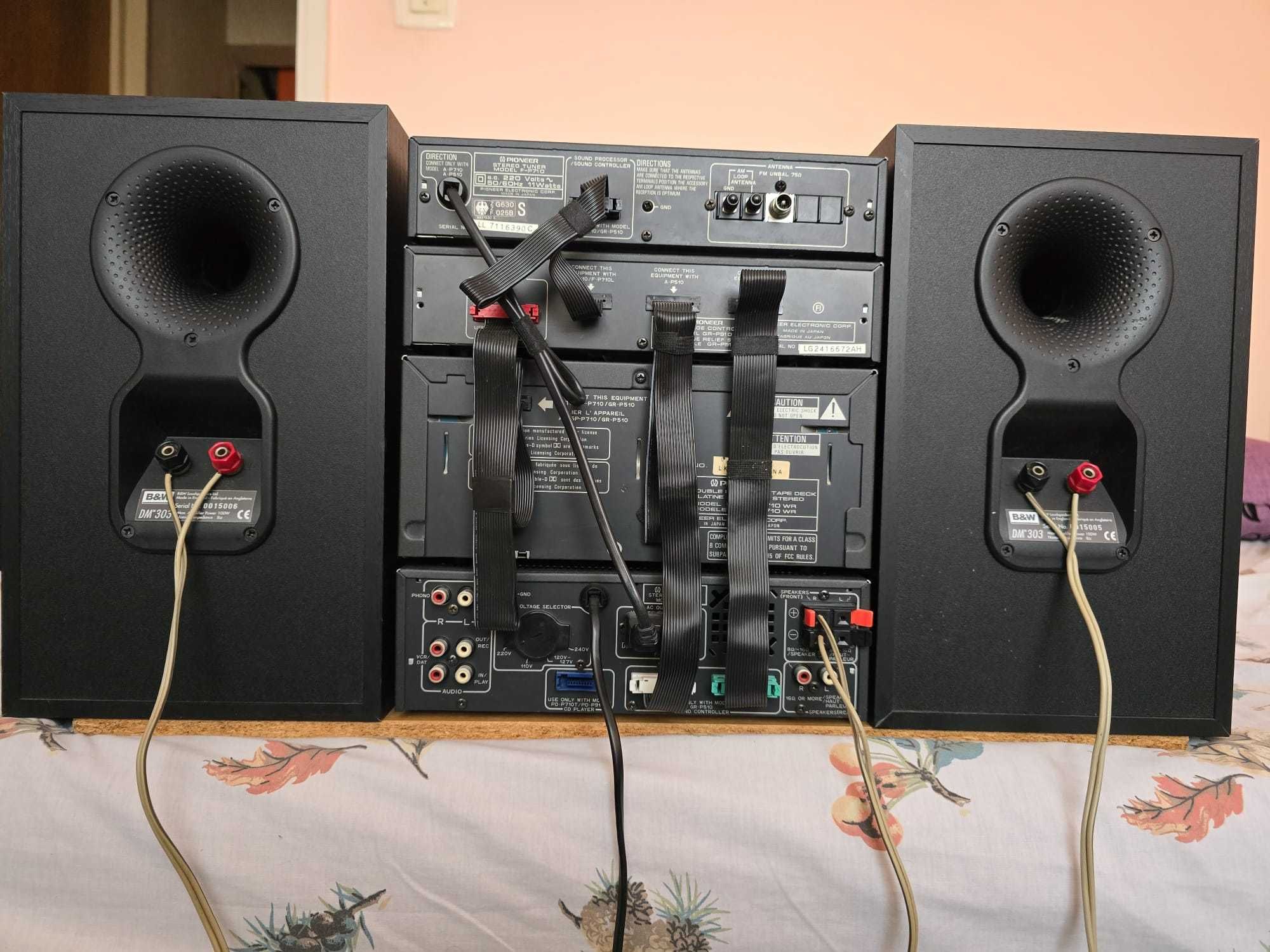 Sistem audio Pioneer a-p510 si doua boxe de raft B&W, premiate in 2001