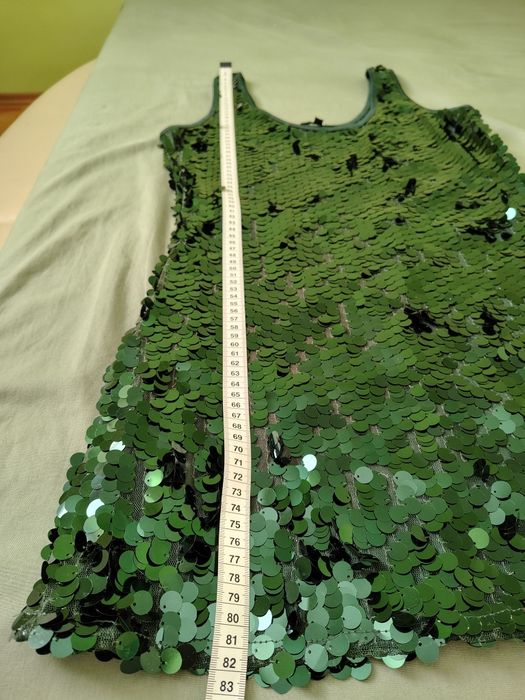 Rochie cu paiete/ verde/ mărimea M