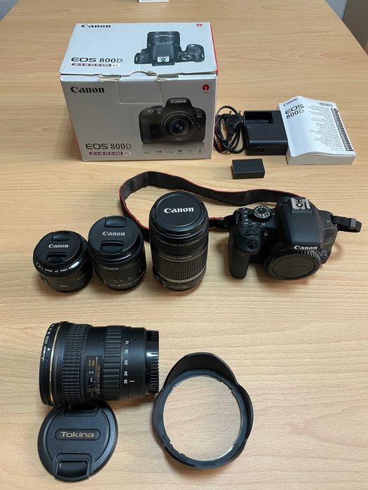 Canon 800D + 4 обектива