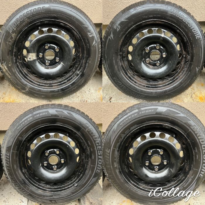 Jante tabla Skoda-Golf 5x112 cu cauciucuri iarnă stare foarte bună