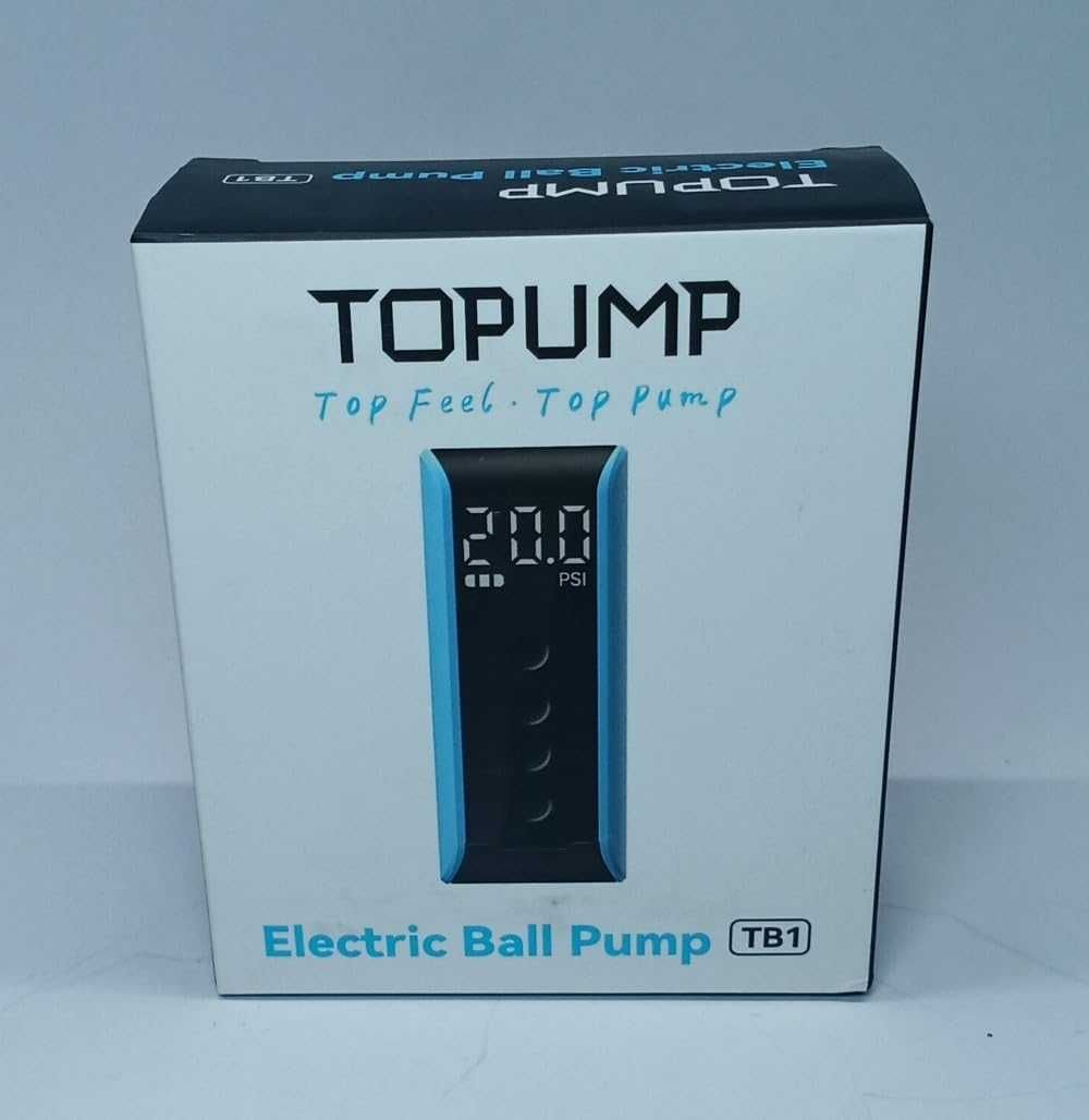 TOPUMP Електрическа преносима помпа за топка, с манометър(макс. 20PSI)