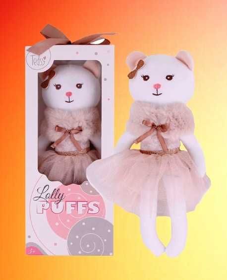 Кукла Lolly Puffs 33см, 3 вида - Мече, Коте и Зайче, В подаръчна кутия