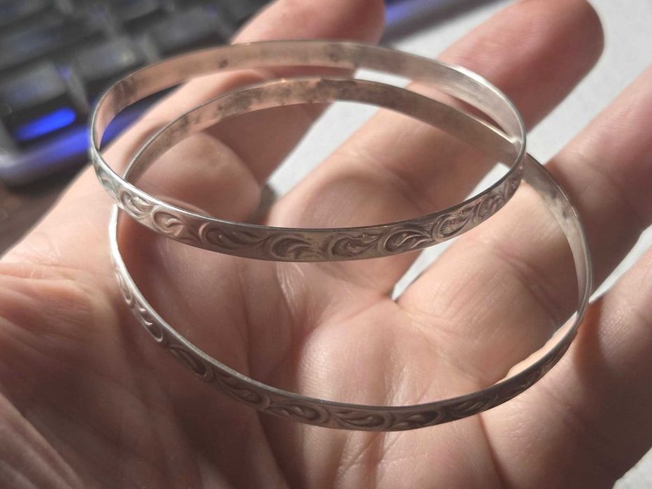 Lot de 2 bratari vintage argint fixe