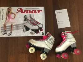 Ролкови кънки Amar, размер 34-35, светещи колелца и буква "А"