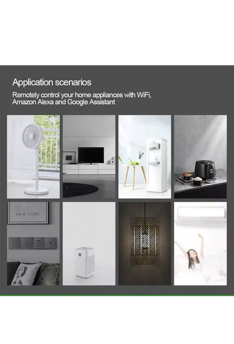 Priza smart, 20A, App Tuya/Smart Life, Monitorizare consum, Compatibil