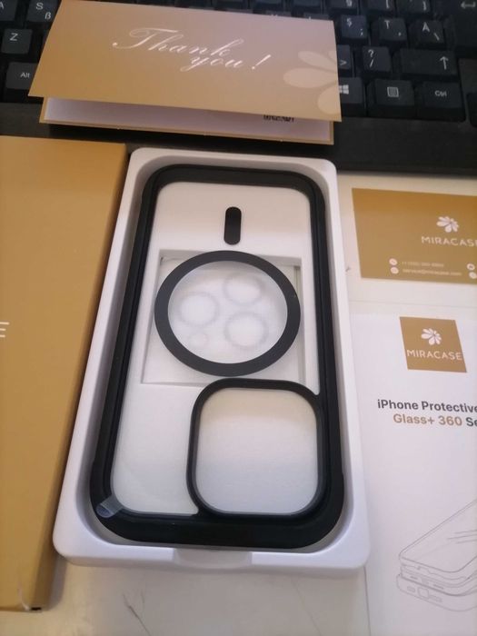 Miracase 360* husa protectie cu geam pt. iPhone 15 Pro 6.1 inch