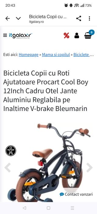 Bicicleta copii 2-4 ani