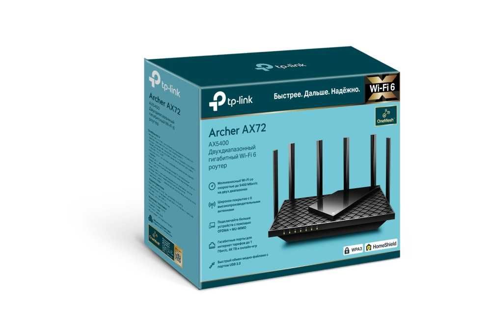 Wi-Fi роутер TP-Link 	Archer AX72 AX5400 Dual-Band Wi-Fi 6