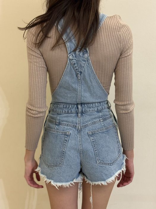 Salopeta denim scurta