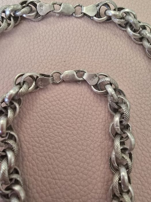 Сребърно колие и гривна 925