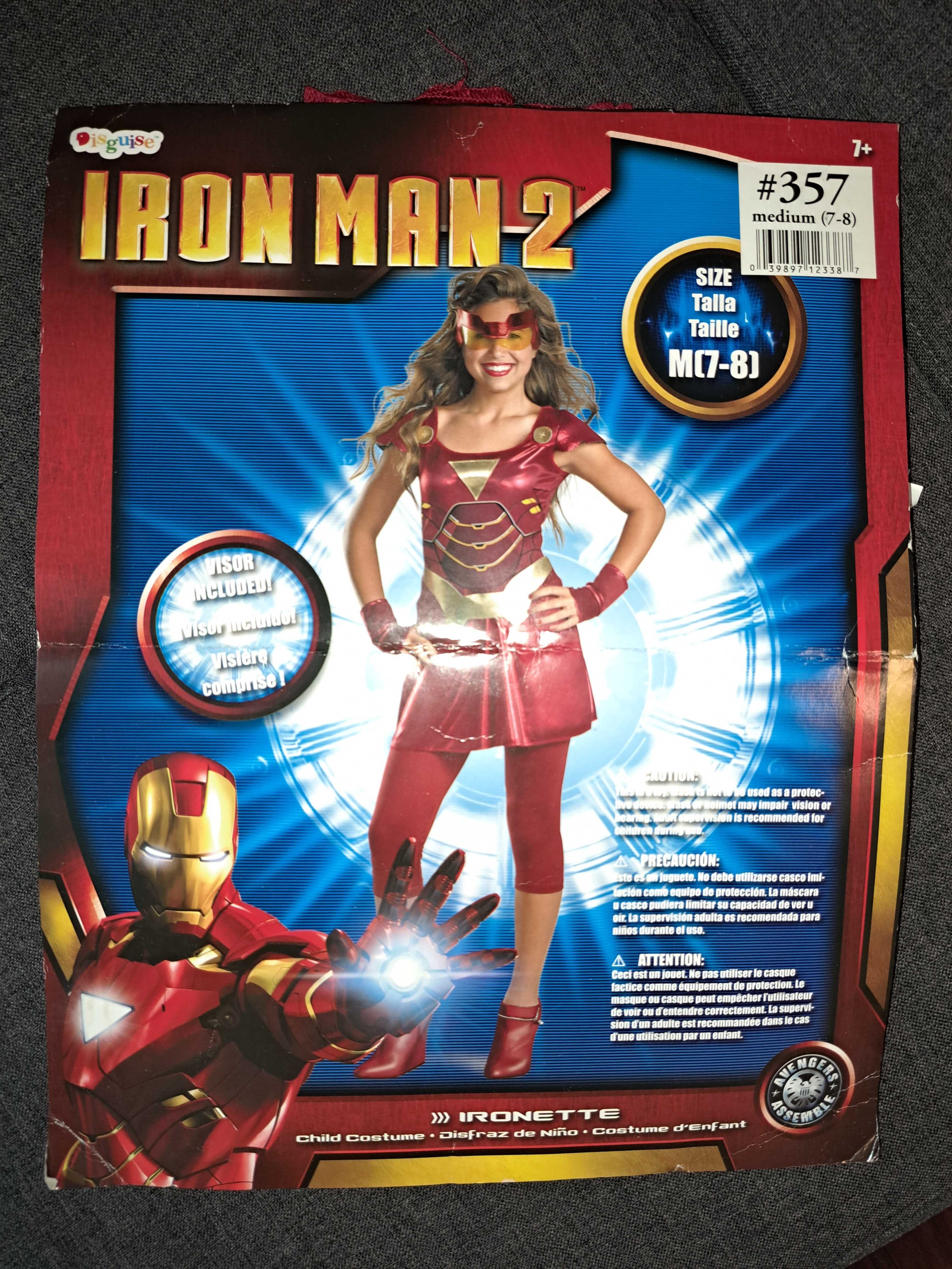 Costum Haloween fete  iron girl super eroi