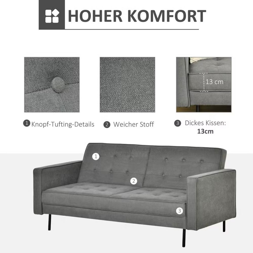 Разтегателен диван HOMCOM