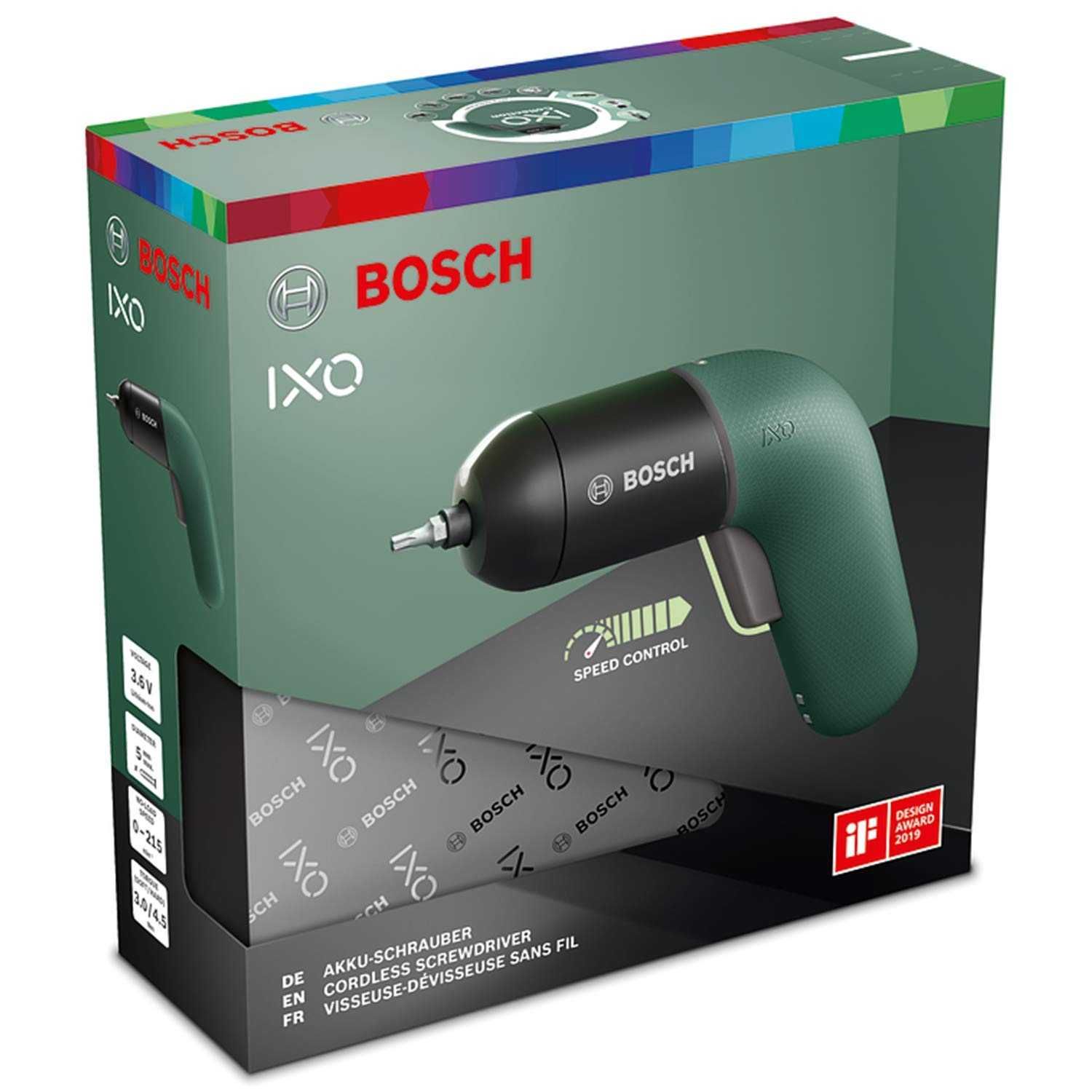 Bosch IXO 6-та генерация, винтоверт с комплект битове