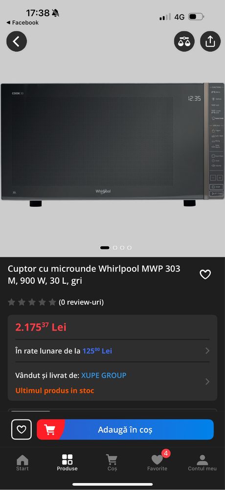 Cuptor cu microunde whirpool