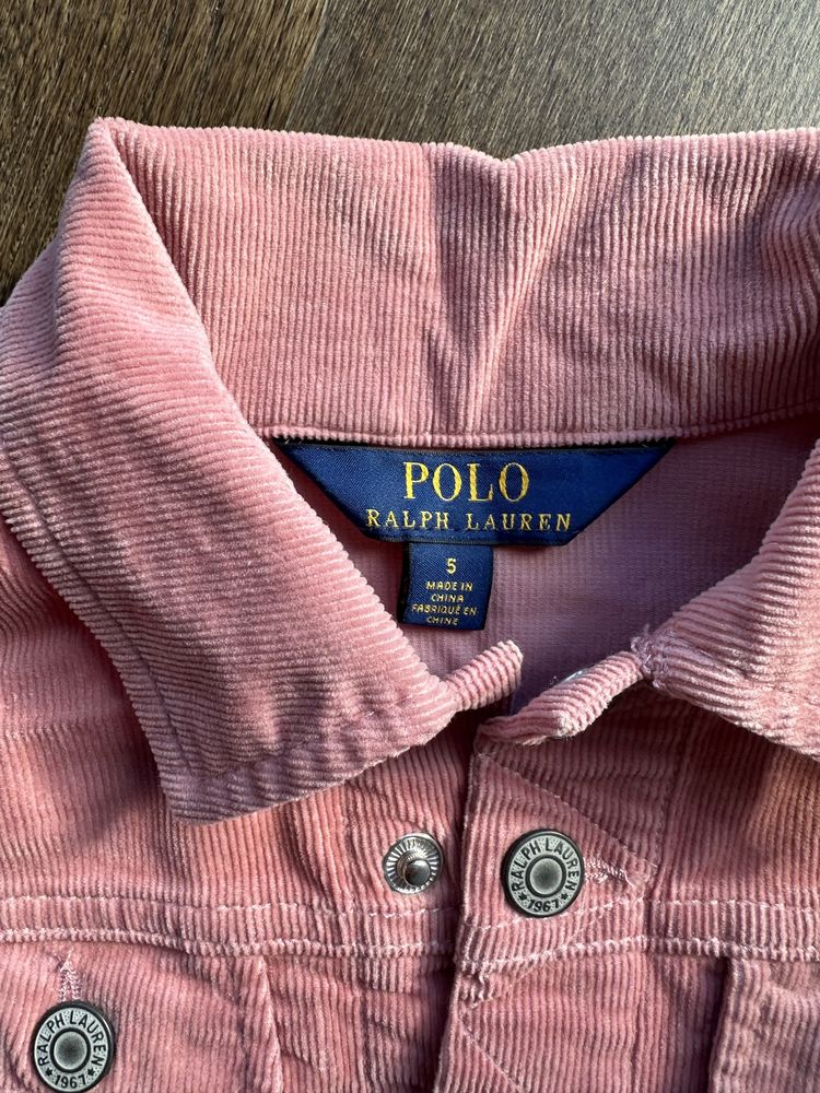 Geaca pantaloni velur fete Polo Ralph Lauren 5 6 ani