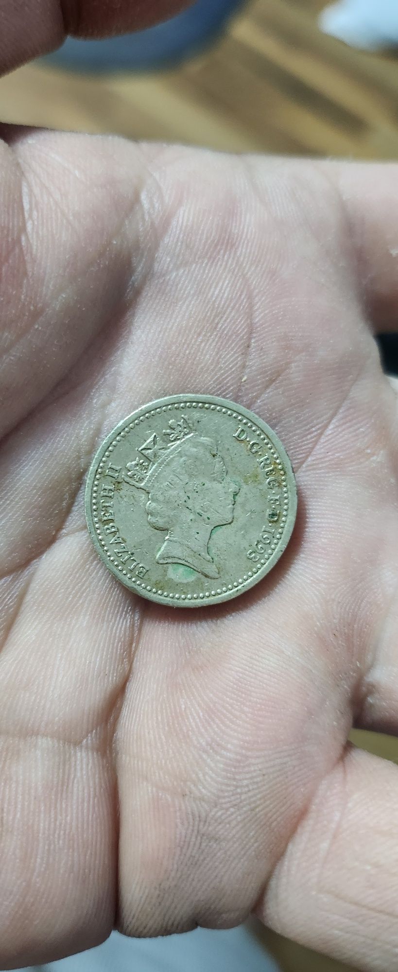 Moneda 1 Lira Elizabeth a,2a anu 1993
