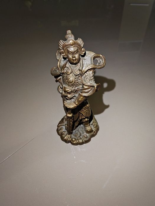 Set 3 statuete chinezești antice din alamă – vintage, decor