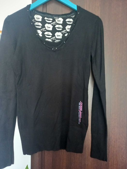 Bluză neagră GUESS jeans, originală,  mărimea L