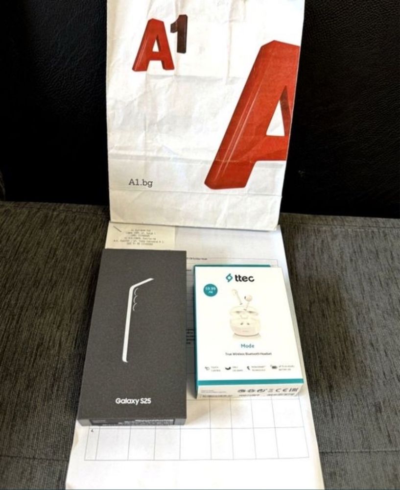 ЗАПЕЧАТАН 128GB Samsung S25 TTEC Mode A1 Гаранция 2027г. Icyblue