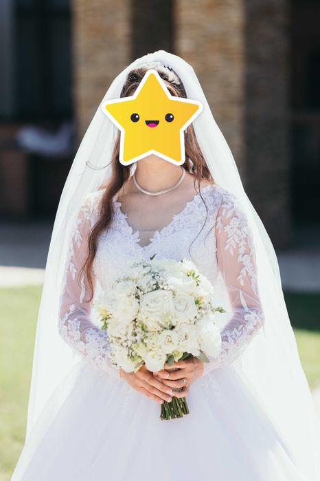 Rochie de mireasă în stare excelentă, mărimea M + arc cadou
