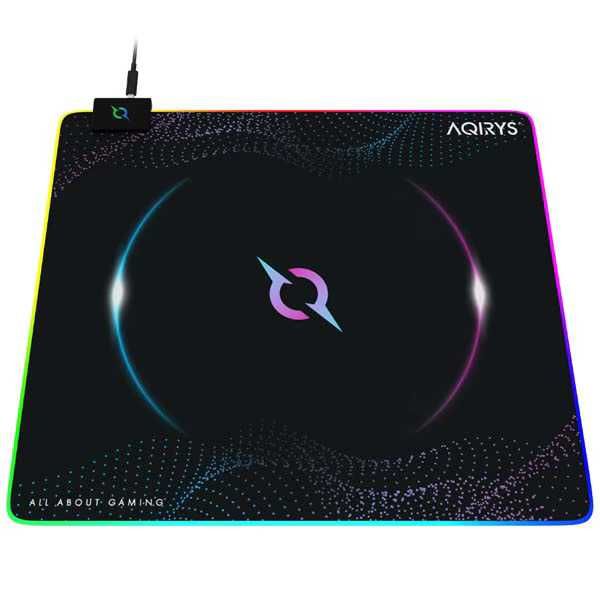 Mouse Pad Gaming AQIRYS Eclipse Medium iluminare RGB negru Nou Sigilat