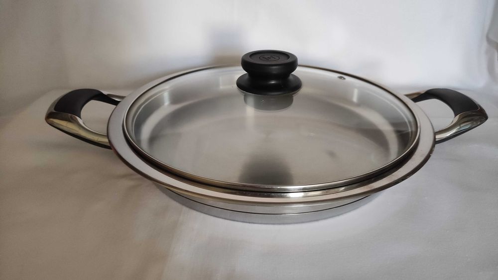 АМС масивен плитък голям тиган за индукция отличен