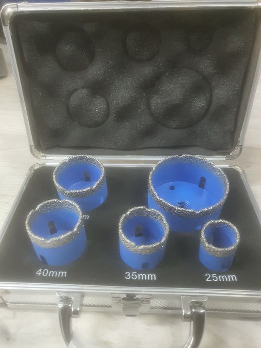 Trusă de carote diamantate, pentru gresie, faianță.