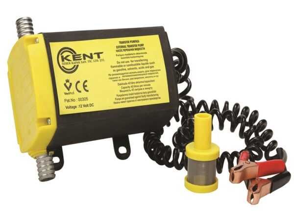 Помпа за източване на гориво 12V KENT – 50 л/мин, накрайници 3/4"