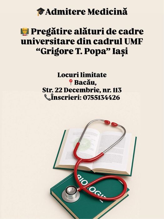 Pregatire pentru admiterea la Medicina cu cadre universitare de la UMF