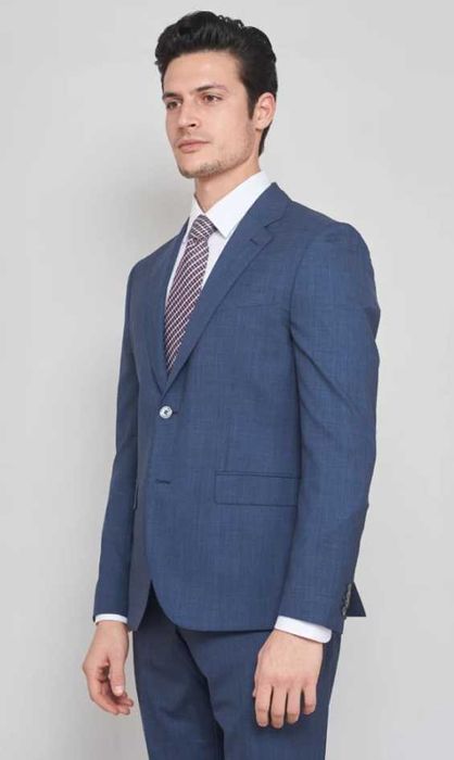 Sacou blazer slim 52 XL premium Brice London lana super 120's navy