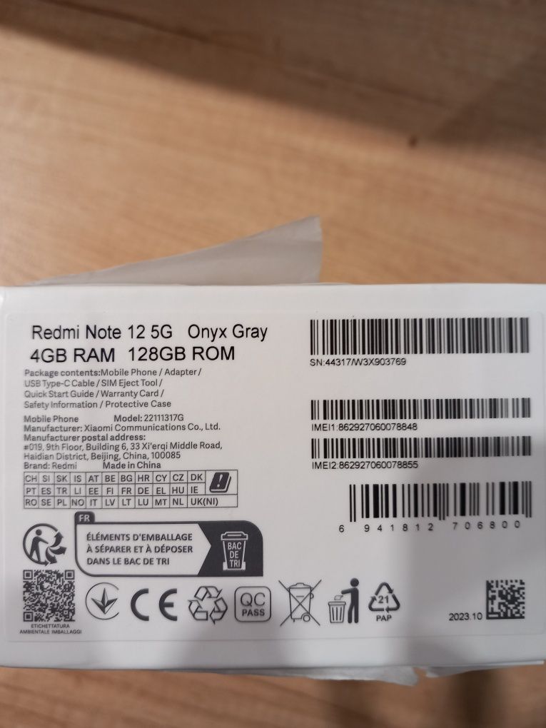 Xiaomi Redmi Note 12, 5G, Onyx Gray 

 
File:Xiaomi lo