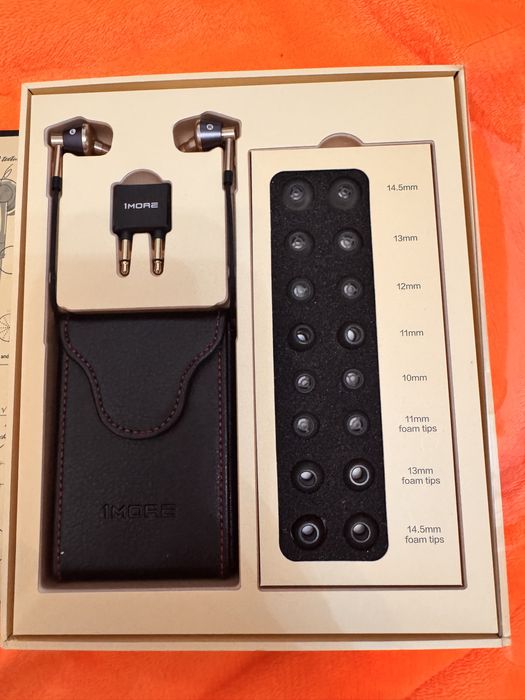 Casti Hi-Res Audio, 1More, Triple Driver, Negru/auriu